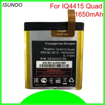 ISUNOO 10pcs/veľa 3,7 V, 1650mAh Nahradenie BL3810 Batérie Pre Lietať IQ4415 Quad BL 3810 Bateria Batterie mobilného Telefónu, Batérie