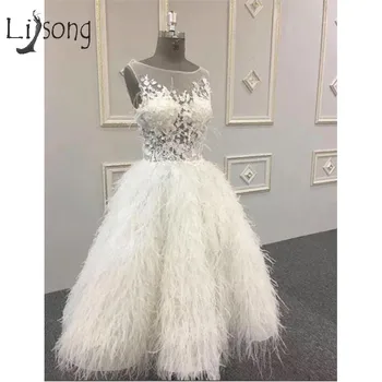 Luxusné Saudskej arabčina Biele Pierko Prom Šaty 2019 Ilúzie Tutu 3D Kvet Prom Šaty Členok Dĺžka Formálne Šaty Vestidos Longo