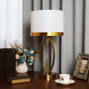 Moderné tkaniny stolná lampa, spálne, nočná lampa domácnosti komfortné izby lampa na čítanie E27