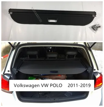 Zadný Kufor Cargo Pokrytie Security Shield Pre Volkswagen VW POLO 2011-2019 Kvalitné Auto Príslušenstvo, Čierna, Béžová