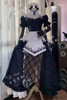 【Prispôsobené] Vyzýva Anime Azur Lane Ľahký Krížnik Lolita Šaty Slúžka Oblečenie Cosplay Kostým Ženy Halloween Akejkoľvek Veľkosti Doprava Zadarmo 2020